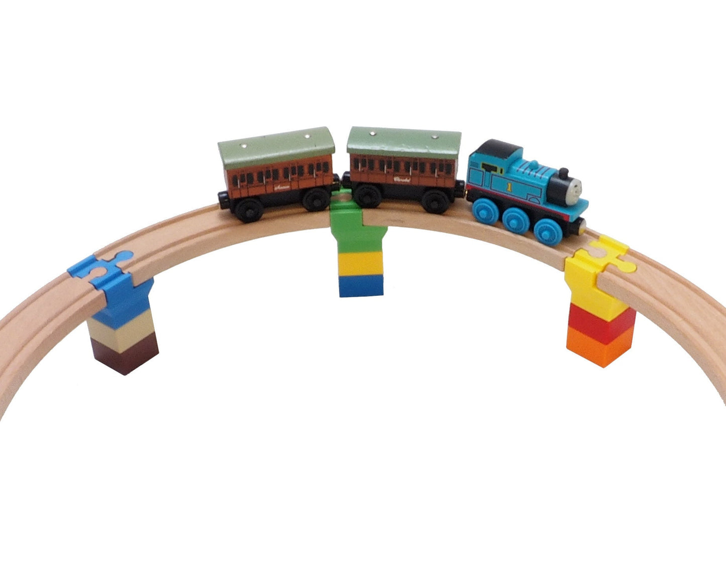 Wood Train Track Single Railway Brio Duplo Connectors Full Set | Thomas, Ikea, Imaginarium, Melissa & Doug | Creative Holiday Gifts for Kids