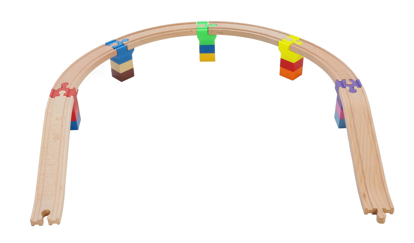 Wood Train Track Single Railway Brio Duplo Connectors Full Set | Thomas, Ikea, Imaginarium, Melissa & Doug | Creative Holiday Gifts for Kids