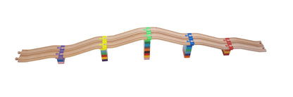 Wood Train Track Dual Connector Set | Brio Duplo Thomas Ikea Raisers, Wood Toy,  Christmas Present, Creative Holiday Gift for Kids