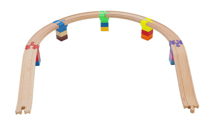 Wood Train Track Single Connector Set | Brio Duplo Thomas Ikea Raisers, Wood Toy,  Christmas Present, Creative Holiday Gift for Kids